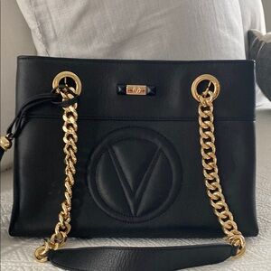 Elegant Black Leather Chain Bag